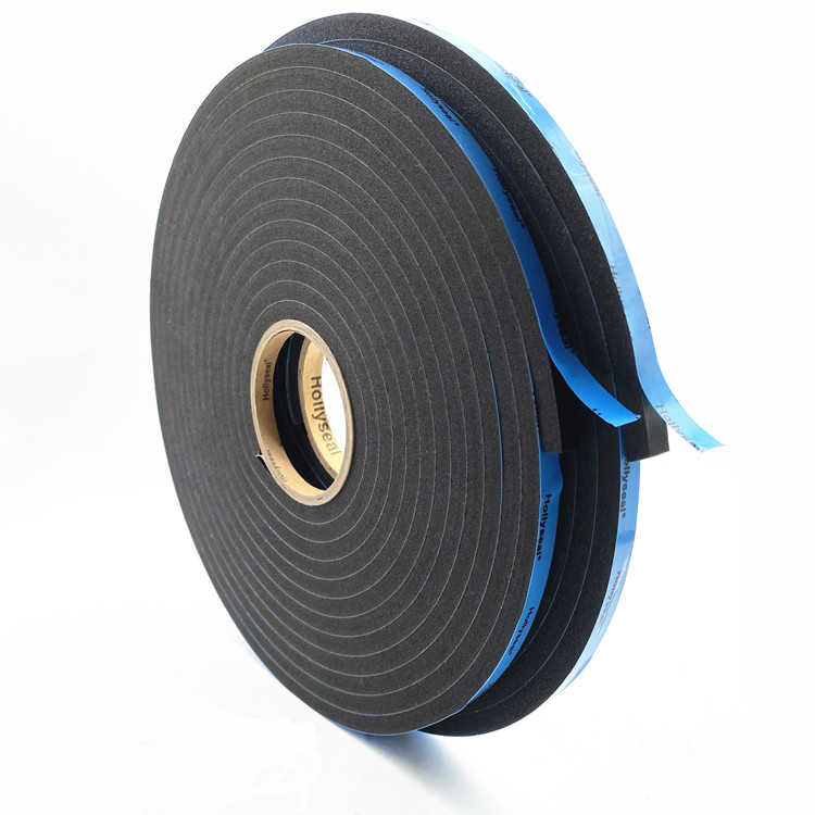 Hollyseal? Double-Sided Adhesive PVC Foam Tape with Blue Film for Glass Gaskets