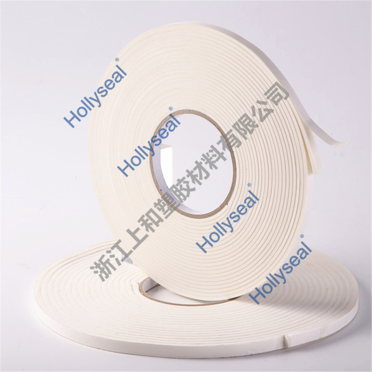 Hollyseal?白色PVC單面泡棉膠帶 厚度1mm~25mm，密度110kg/m3~500kg/ m3